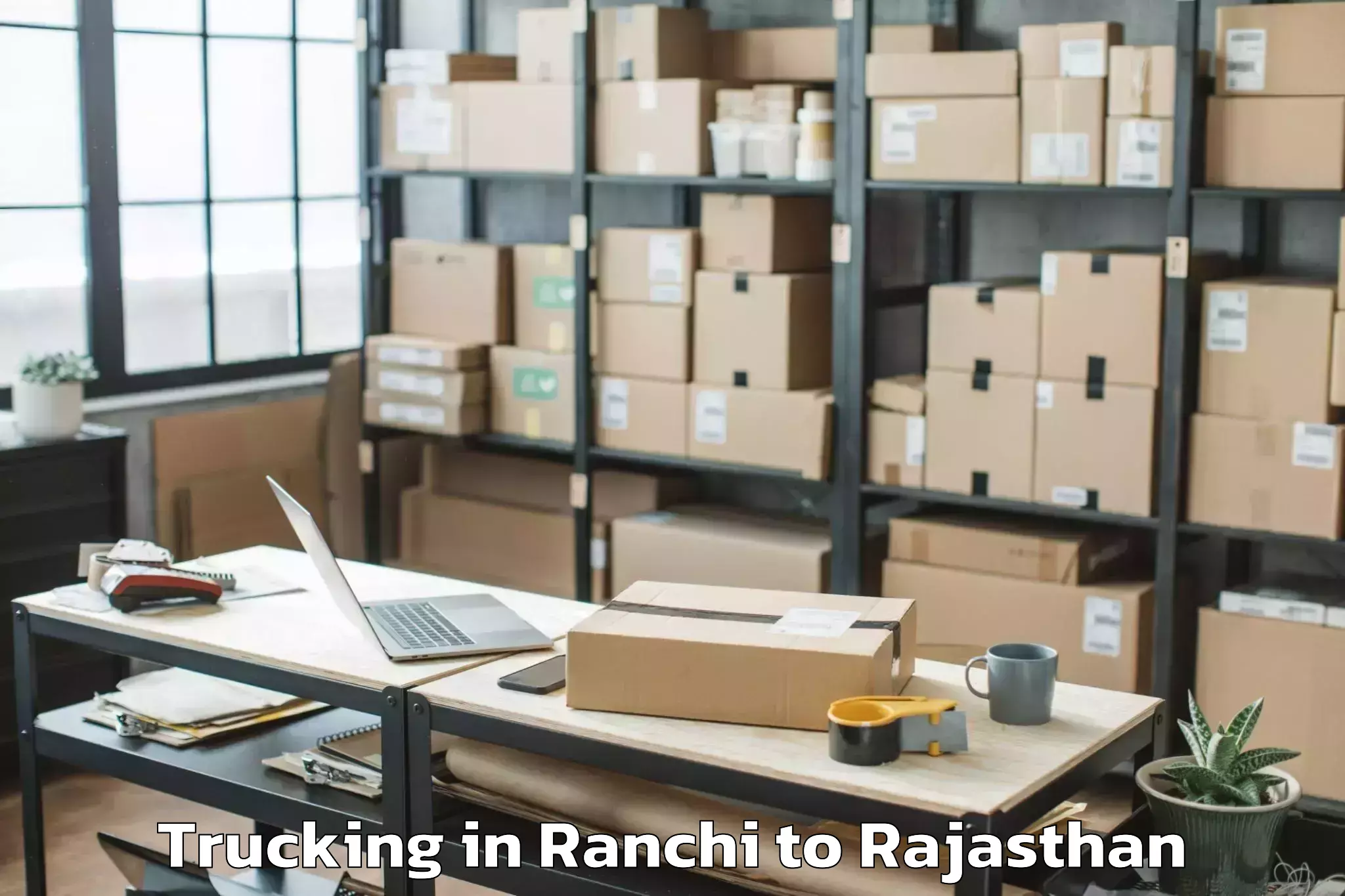 Affordable Ranchi to Banswara Trucking